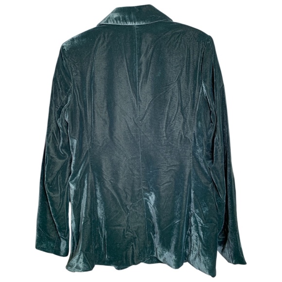 NWT a new day Women's Dark Green Velvet Blazer Jacket Size Medium NEW - Picture 2 of 6